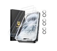 UNBREAKcable Protector de Pantalla para iPhone 16 Plus - Pack de 3, 3 Vidrios Templados + 3 Protectores de Lente de Cámara, Dureza 9H, Alta Definición, Anti-Huellas, 6,7 Pulgadas