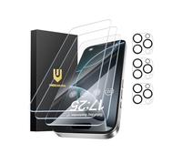 UNBREAKcable Protector de Pantalla para iPhone 16 Pro Max - Pack de 3, 3 Vidrios Templados + 3 Protectores de Lente de Cámara, Dureza 9H, Alta Definición, Anti-Huellas, 6,9 Pulgadas