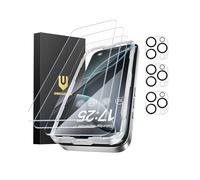 UNBREAKcable Protector de Pantalla para iPhone 16 Pro Max - Pack de 3, 3 Vidrios Templados + 3 Protectores de Lente de Cámara, Dureza 9H, Alta Definición, Anti-Huellas, 6,9 Pulgadas