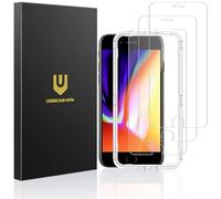 UNBREAKcable Protector de Pantalla para iPhone SE 2020/ SE 2022, iPhone 8/7/6/6s, 4,7 Pulgadas, Vidrio Templado 2.5D, Marco de Fácil Instalación, Funda Amistoso,99,99% HD-3 Unidades