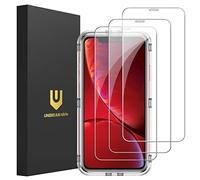 UNBREAKcable Protector Pantalla de Vidrio Templado Compatible con iPhone XR, 3 Unidades, dureza 9H, 2.5D, 3D Touch, antiburbujas, antiarañazos (Cristal blindado para iPhone XR)
