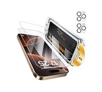 UNBREAKcable Protector Pantalla Para iPhone 16 Pro Max [6.9"] (2+2),Alineación Automática Para Una Instalación Rápida [Pellicola In Vetro Temperato 9H+] [Anti-Impronte],HD Transparente