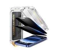 UNBREAKcable Protector Pantalla Privacidad para iPhone 15 Pro Max, Cristal Vidrio Templado [Instalación en un Solo Paso] [25° Antiespía] [Dureza 9H] [Sin Burbujas] 6.7"- 2 Unidades