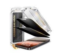 UNBREAKcable Protector Pantalla Privacidad para iPhone 16 Plus / 15 Plus, Cristal Vidrio Templado [Instalación en un Solo Paso] [25° Antiespía] [Dureza 9H] [Sin Burbujas] 6.7"- 2 Unidades