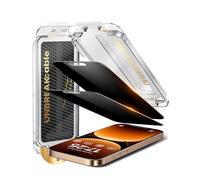 UNBREAKcable Protector Pantalla Privacidad para iPhone 16 Pro Max, Cristal Vidrio Templado [Instalación en un Solo Paso] [25° Antiespía] [Dureza 9H] [Sin Burbujas] 6.9"- 2 Unidades