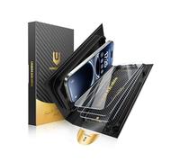 UNBREAKcable Vidrio Templado para iPhone 16 Pro - Paquete de 3 Dureza 9H+ Protector de Pantalla Irrompible [Marco de Fácil Instalación][99,99% HD Clear][Compatible con Fundas] para Apple 16 Pro 6,7"