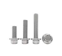 UNC 1/4-20 5/16-18 3/8-16 Cabeza hexagonal de acero inoxidable 304 con perno de cubierta de brida dentada(1/4-20x2(10pcs))