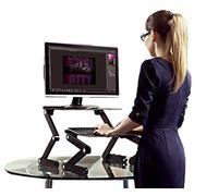 Uncaged Ergonomics WorkEZ Standing Desk Conversion Kit for Laptops and Desktops - Black