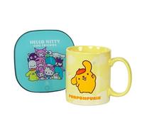Uncanny Brands Hello Kitty and Friends Pompompurin - Calentador de tazas con taza que mantiene tu bebida favorita caliente, apagado y apagado automático