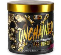 UNCHAINED® - Potenciador Pre-Entrenamiento con Ecdysterone | 20 Porciones (400g) con Cafeína | L-Arginina, L-Citrulin-Malate, Beta-Alanina + 14 otros ingredientes activos | Cereza Fresca