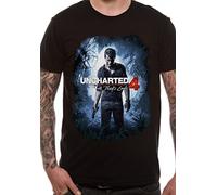 Uncharted 4 Cover Art a Thief's End oficial Camiseta para hombre unisex (Large)