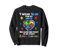 Uncle Aunt - Camisa de concienciación sobre el autismo, divertido rompecabezas de corazón autista Sudadera