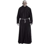 Uncle Fester Adams Family Fancy Dress Halloween Robe BALD WIG & Facepaints [L/XL]