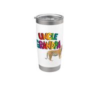 Uncle Grandpa Tiger Logo Vaso térmico de acero inoxidable de doble pared