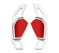 UNCLE LIAO 2 Piezas Levas de Cambio del Volante,Extensiones de levas de Cambio del Volante del automóvil de Apto para Skoda Octavia A8 MK4 2020 2021 Karoq Kodiaq.,D-Silver