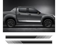 UNCLE LIAO Auto Pegatinas de Calcomanías Body Stripe Lateral,para Isuzu DMAX Beast Pickup Off Road Auto gráfico decoración del Cuerpo Accesorios Puerta Lateral Falda calcomanías.,Black