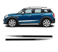 UNCLE LIAO Auto Pegatinas de Calcomanías Body Stripe Lateral,para Mini Cooper S One R50 R52 R53 R56 R57 F55 F56 F57 JCW Auto gráfico decoración del Cuerpo Accesorios Puerta Lateral Falda calcomanías.