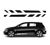 UNCLE LIAO Auto Pegatinas de Calcomanías Body Stripe Lateral,para VW Golf 8 7 5 4 6 GTI MK8 MK7 MK5 MK6 MK4 Auto gráfico decoración del Cuerpo Accesorios Puerta Lateral Falda calcomanías.,Black