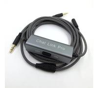UNCLE LIGHT Cable Chat Link Pro con cancelación de ruido, compatible con Elgato HD60 S+/HD60 S/HD60 Pro/HD60 X/4K/HD60 y controladores de juegos, carcasa de metal, aislador en línea, 2,6 m, negro