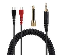 UNCLE LIGHT Cable de audio de repuesto HD25 25sp 560 540 480 430 414 250, compatible con auriculares Sennheiser, cable estéreo macho de 3,5 mm a 2,5 mm, cable en espiral, 1,5 metros, color negro