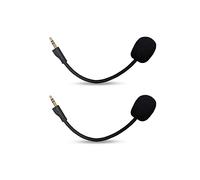 UNCLE LIGHT Paquete de 2 micrófonos de juego de repuesto para auriculares Logitech G PRO X y G Pro Gaming en PS4, PS5, Xbox One, PC, micrófono desmontable de 3.5 mm