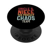 Uncle & Niece The Chaos Team Retro Best Uncle Sobrine PopSockets PopGrip Adhesivo