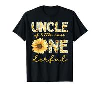 Uncle of Little Miss Onederful - Girasol para niña de Primer cumpleaños Camiseta