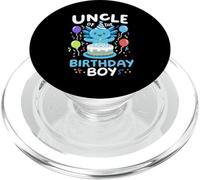 Uncle Of The Birthday Boy Kids Axolotl Bday Family Matching PopSockets PopGrip para MagSafe