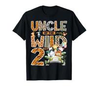 Uncle of The Wild & Two, niño Que Cumple 2 años, Safari Jungle Camiseta