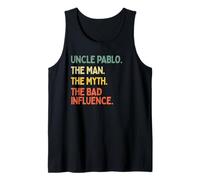 Uncle Pablo Cita El Hombre El Mito La Mala Influencia Divertido Camiseta sin Mangas