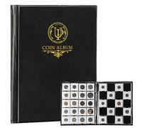 Uncle Paul Álbum de coleccionista de Monedero de 200 Bolsillos - Monedero de Libro de colección clásico de Gran Capacidad para Sellos Medallas Insignias Negro CS46BK01