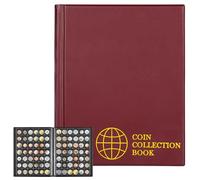 Uncle Paul Álbum de Monedas con 420 Bolsillos - 10 Hojas, cuadrícula de 28×30 mm, Ideal para coleccionistas de Libras, céntimos y Euros (CS0242RE)