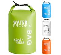 Uncle Paul Bolsas secas para barco, protección de pertenencias, bolsa impermeable para exteriores, a la deriva, barco, kayak, pesca, rafting, natación, camping, canoa, surf, verde hoja, 5 Literes(1.1