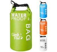 Uncle Paul Bolsas secas para barco, protección de pertenencias, bolsa impermeable para exteriores, a la deriva, barco, kayak, pesca, rafting, natación, camping, canoa, surf, verde hoja, 2 Literes(0.4