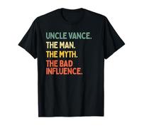 Uncle Vance Cita El Hombre El Mito La Mala Influencia Divertido Camiseta