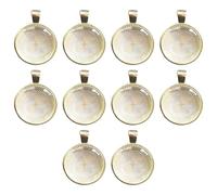 UncleS 10 Set Round Pendant Trays 25mm Bezel Base Making Accessories Craft Supplies Set Suitable For Jewelry Crafting Base