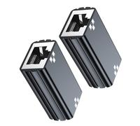 UncleS Adaptador Divisor RJ45 De Aleación Aluminio para Extensión Cable Ethernet Y Divisor Cable Ethernet para Compartir Redes