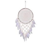 UncleS Adornos de atrapasueños de plumas caseras, decoración para colgar en la pared, atrapasueños para dormitorio, salón, dormitorio, habitación infantil, atrapasueños tejidos, decoración colgante de