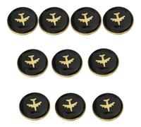 UncleS Botones de personal de suelo para manualidades, ropa redonda de aviación para aviadores y personal del aeropuerto, botón de tripulación de aerolíneas, O, Talla única