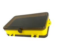 UncleS Caja de cebo de pesca con 5 compartimentos, organizadores de doble asentamiento, moscas, salarios de cebo, contenedor, maletín de almacenamiento portátil, equipo de mar