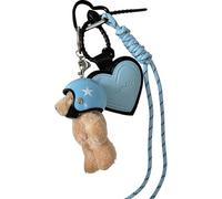 UncleS Car Key Chains Heart Keychain Helmet Bear Keyring Bag Charm Woven Rope Hanging Pendant Keyholders for Decorations Heart Keyrings Bear Keychain Charm Phone Key Chain for Decoration