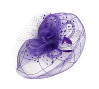 UncleS Classical Fascinator Hat Women Teaparty Headwear With Feathered Mesh Flower For Formal Occasion Gathering Bridal Shower Derby Fascinator Headpiece