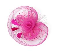 UncleS Classical Fascinator Hat Women Teaparty Headwear With Feathered Mesh Flower For Formal Occasion Gathering Bridal Shower Derby Fascinator Headpiece