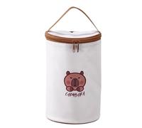 UncleS Contenedor De Almacenamiento Almuerzo Capibaras Tela Oxford Aislado Bolsa con Forro Láminas Aluminio Portátil Bolsa Impermeable