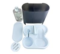 UncleS Cuenco automático para perros fuente de agua doble cuenco estación de alimentación para mascotas potable fuente de agua para mascotas