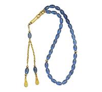 UncleS Cuentas Ovaladas Tasbih De Oración Islámica De Vidrio con Borlas Doradas para La Devoción Diaria Y La Meditación Evento Cultural Meditación Espiritual