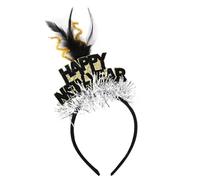 UncleS Diadema de oropel de Año Nuevo, disfraz de fiesta brillante 2025, karaoke, accesorios para fotos, aro de pelo brillante, club nocturno, diadema de Año Nuevo