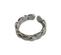 UncleS Elegante juego de anillos de oro y plata para mujer, chapados en oro de 14 quilates con circonita, multiusos, para varias ocasiones, uso casual, anillos de joyería de moda, talla única, como se