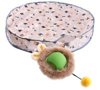 UncleS Escondite y adicción interactivo para gatos juguetes con tapetes de juego extraíbles seguros no tóxicos para el movimiento y el desarrollo de curiosidad, estimulación mental gatos