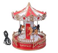UncleS Festives - Caja de música con carruseles giratorios con canciones clásicas de Navidad y luz LED colorida para centros de mesa, caja de música de regalo para niños